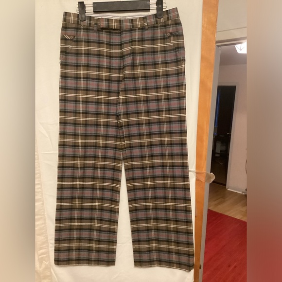 HUMAN WOMAN WWIDE LEG CHECKERED PANTS SZ S # COLLEGE# JEN ZEE - Picture 2 of 8